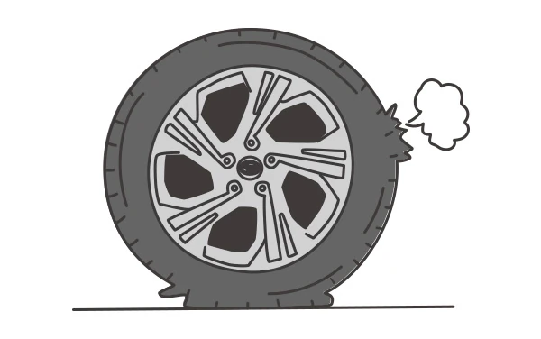 MySubaru Connect 急なパンクのイメージ