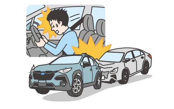 MySubaru Connect 衝突事故にあった時のイメージ
