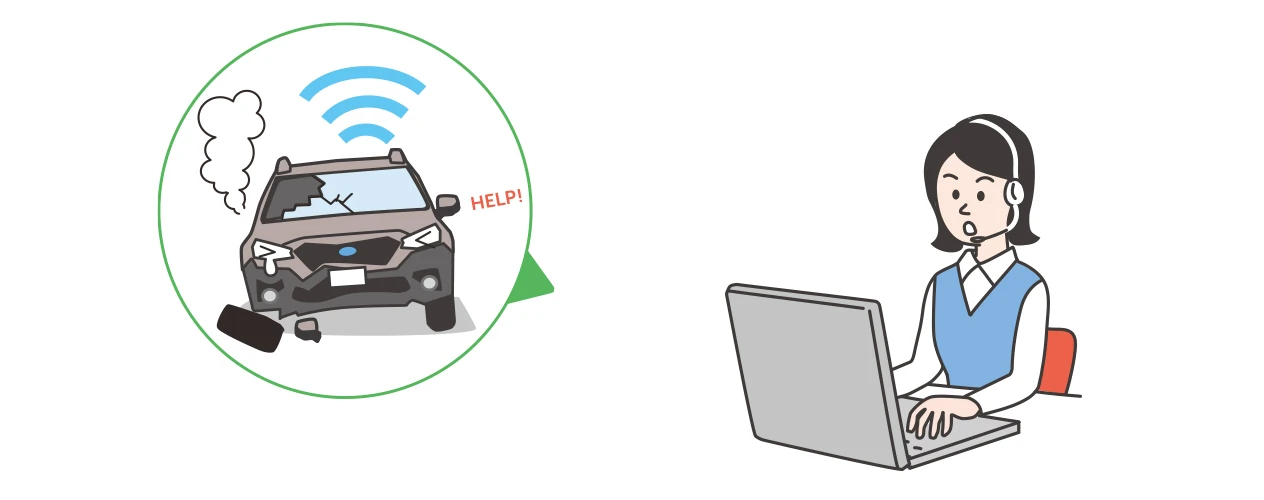 MySubaru Connect 事故発生時コールセンター自動接続 イメージ