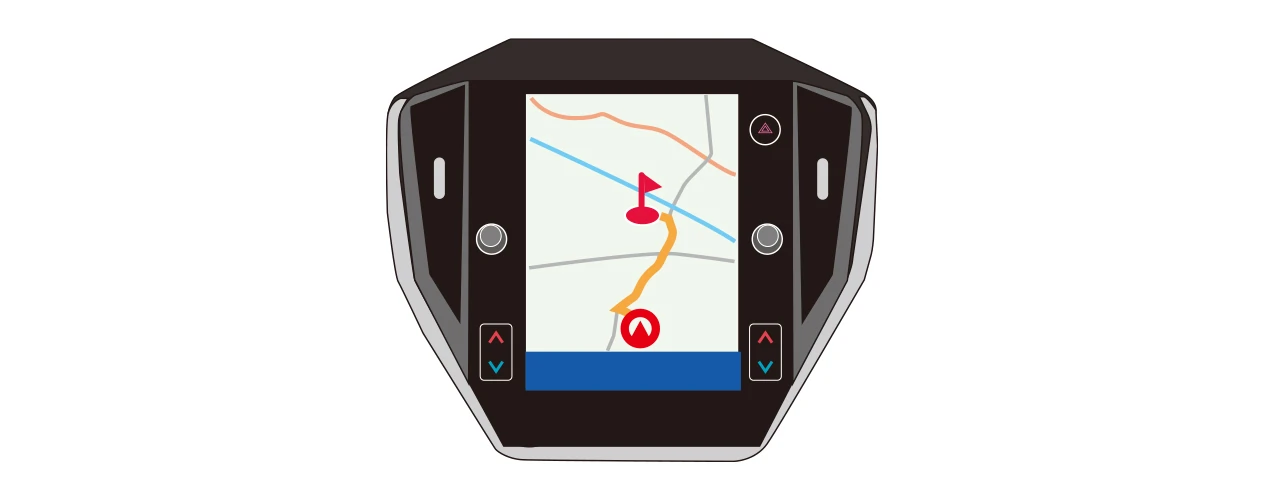 MySubaru Connect クルマのナビが目的地までのルートを検索するイメージ