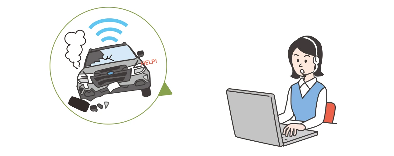 MySubaru Connect 事故発生時コールセンター自動接続 イメージ