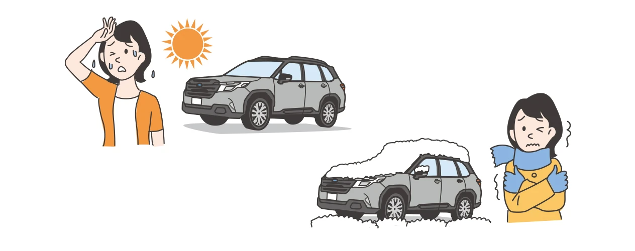 MySubaru Connect 暑い日・寒い日のイメージ