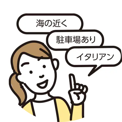 オペレーターサービス　オペレーターに行きたい場所や知りたい情報を伝える イメージ