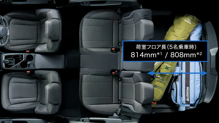 5名乗車時 【ゴルフバッグ】ブランド：SUBARU ONLINE SHOP