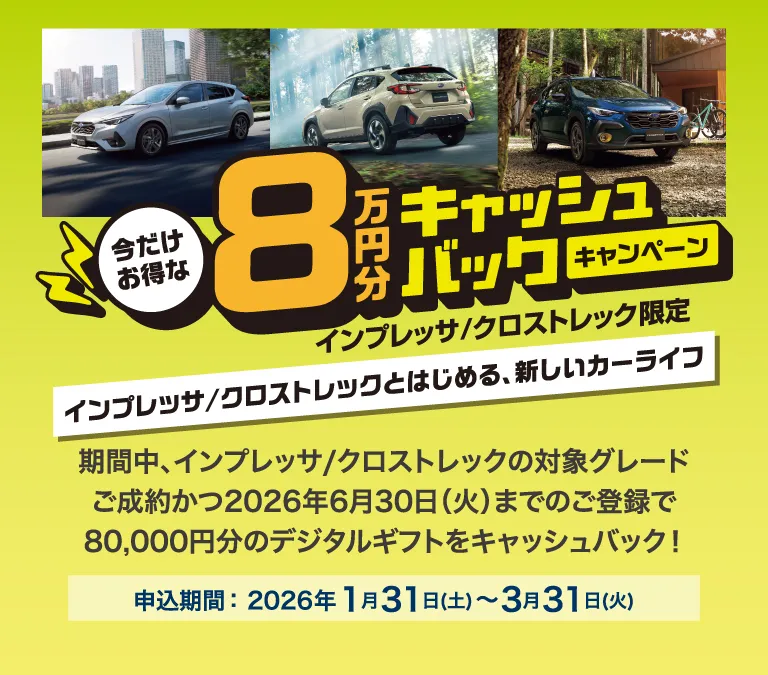 今だけお得な8万円分 キャッシュバックキャンペーン