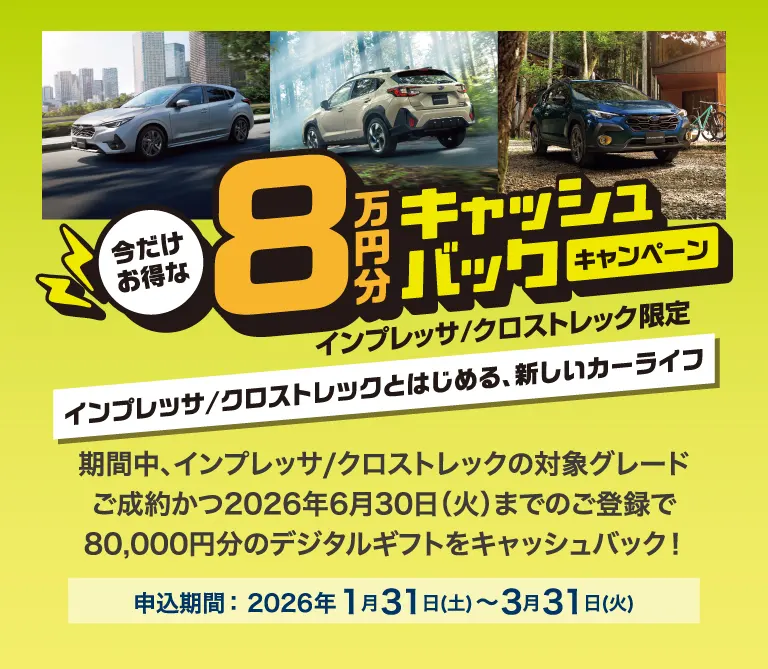 今だけお得な8万円分 キャッシュバックキャンペーン