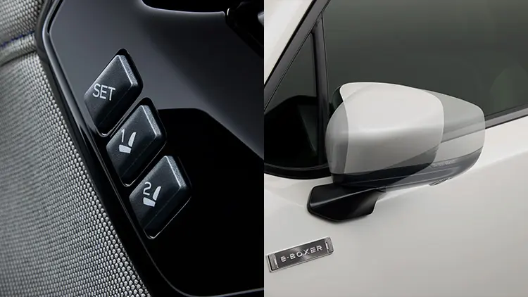 フォレスター　運転席シートポジションメモリー機能／ドアミラーメモリー&オート格納機能