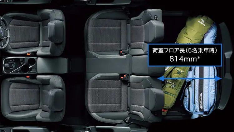 5名乗車時 【ゴルフバッグ】ブランド：SUBARU ONLINE SHOP