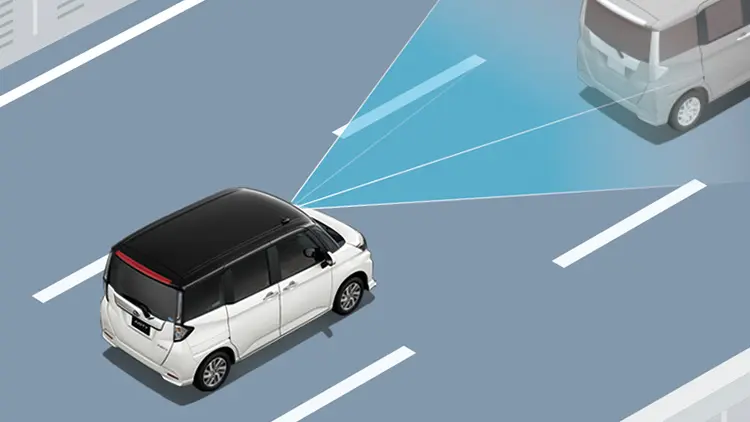 ③先行車が発進すると追従走行を開始