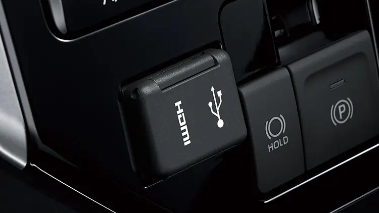 ジャスティ　USB ソケット（Type-A、接続用）／HDMI ソケット