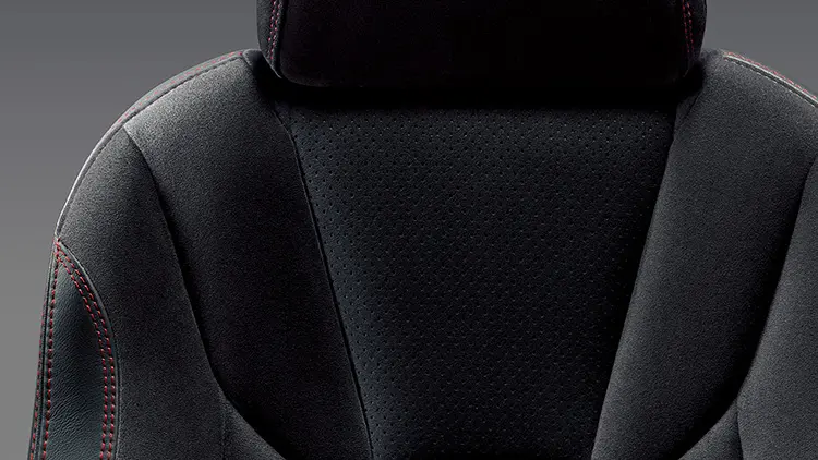 レヴォーグ STI Sport EX Black Interior Selection（STI Sport EX特別仕様車）　ウルトラスエード®［ブラック/グレー（レッドステッチ）］