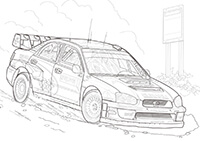 IMPREZA WRC 2004年参戦車①のぬり絵