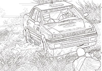LEGACY RS 1992年WRC参戦車①のぬり絵