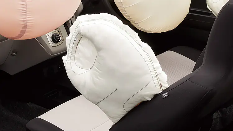 プレオプラス　SRSエアバッグシステム SRSサイドエアバッグ展開イメージ