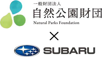 上高地とSUBARUロゴ