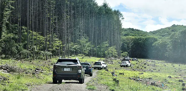 群馬スバル 2024年9 月に行われた北軽井沢いのちのツアーでの SUBARU 車ドライブの写真