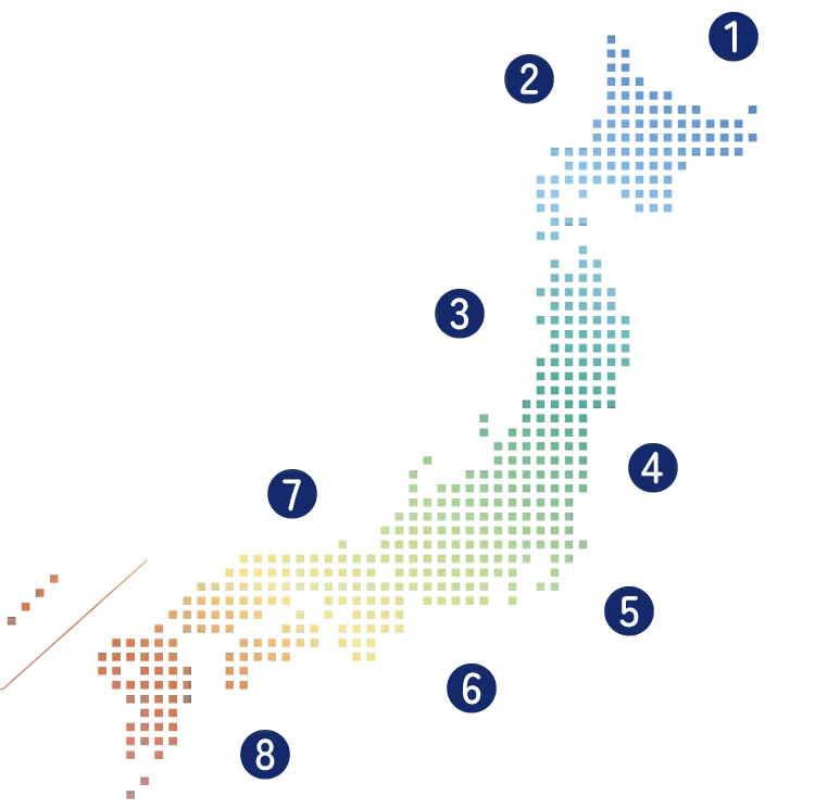 全国の地域パートナー団体を示した日本地図