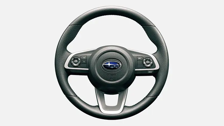レックス Z HYBRID　本革巻ステアリングホイール（シルバー加飾付）