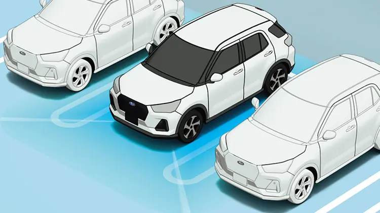 レックス　クルマの周囲を上から見ているように確認できるから安心です。。