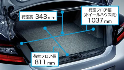 SUBARU BRZ 荷室寸法