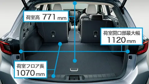レイバック 荷室寸法