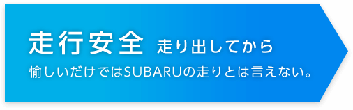 走行安全 走り出してから 愉しいだけではSUBARUの走りとは言えない。