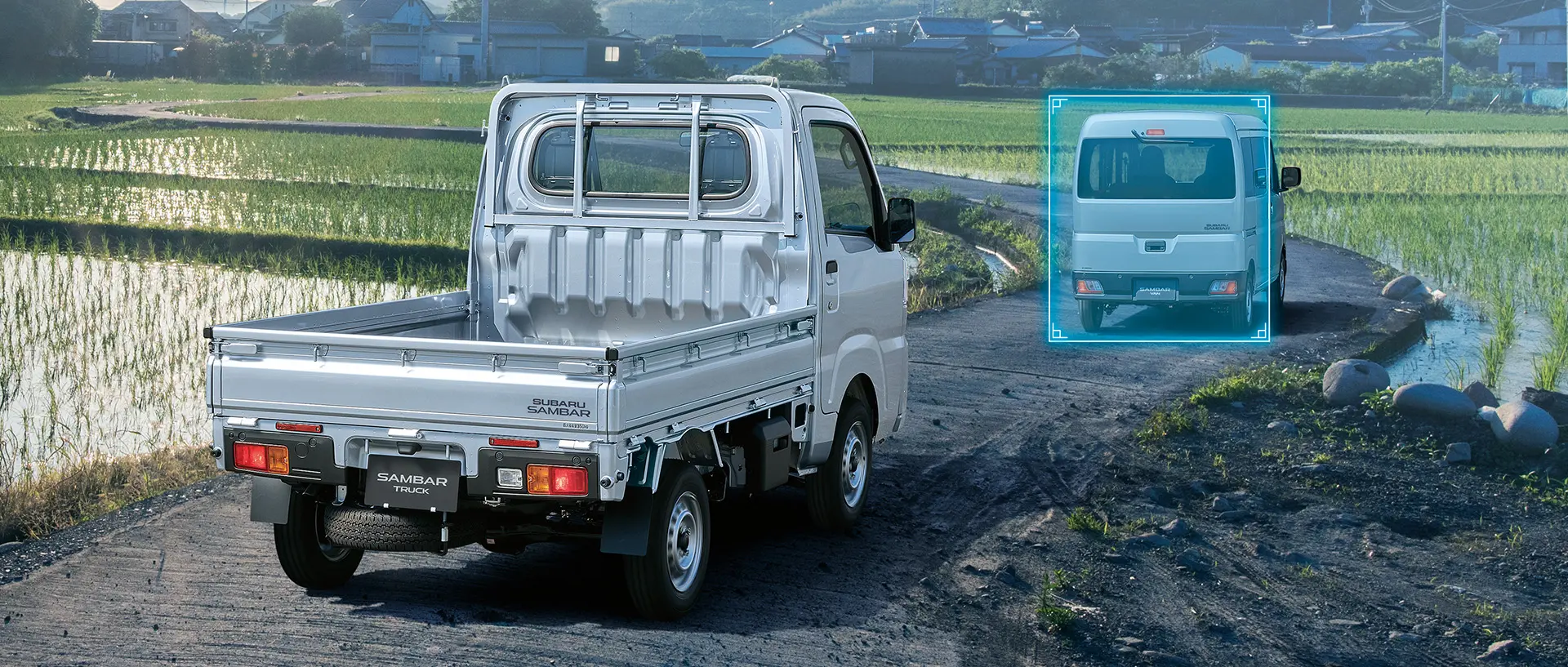 サンバートラック 運転支援システム「アイサイト」作動イメージ