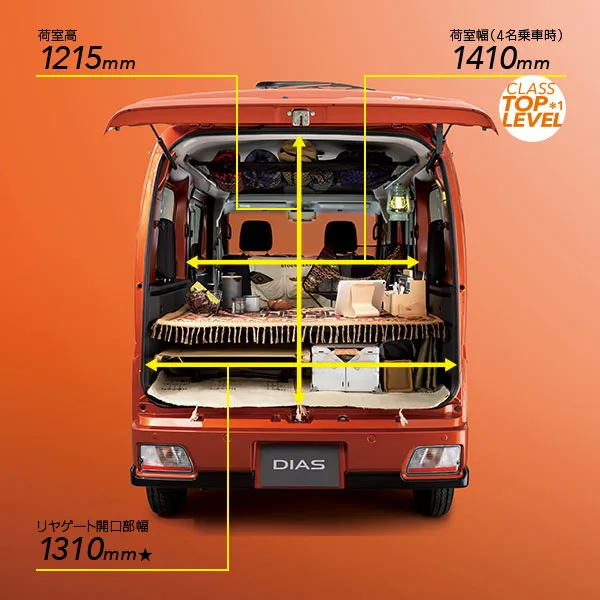 サンバーバン DIAS　荷室アレンジ イメージ