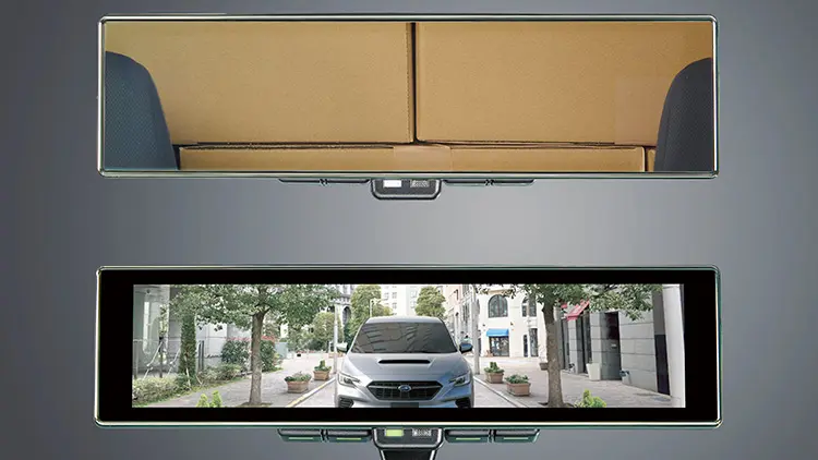 サンバーバン　荷物で見えにくい時はデジタルモードでサポート