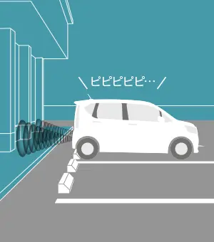 ステラ　後方誤発進抑制制御機能 イメージ
