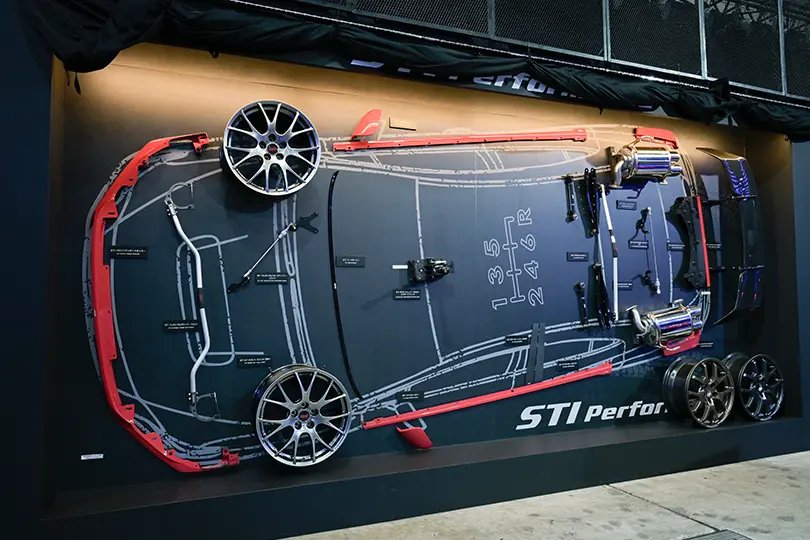 STIパーツ展示エリア