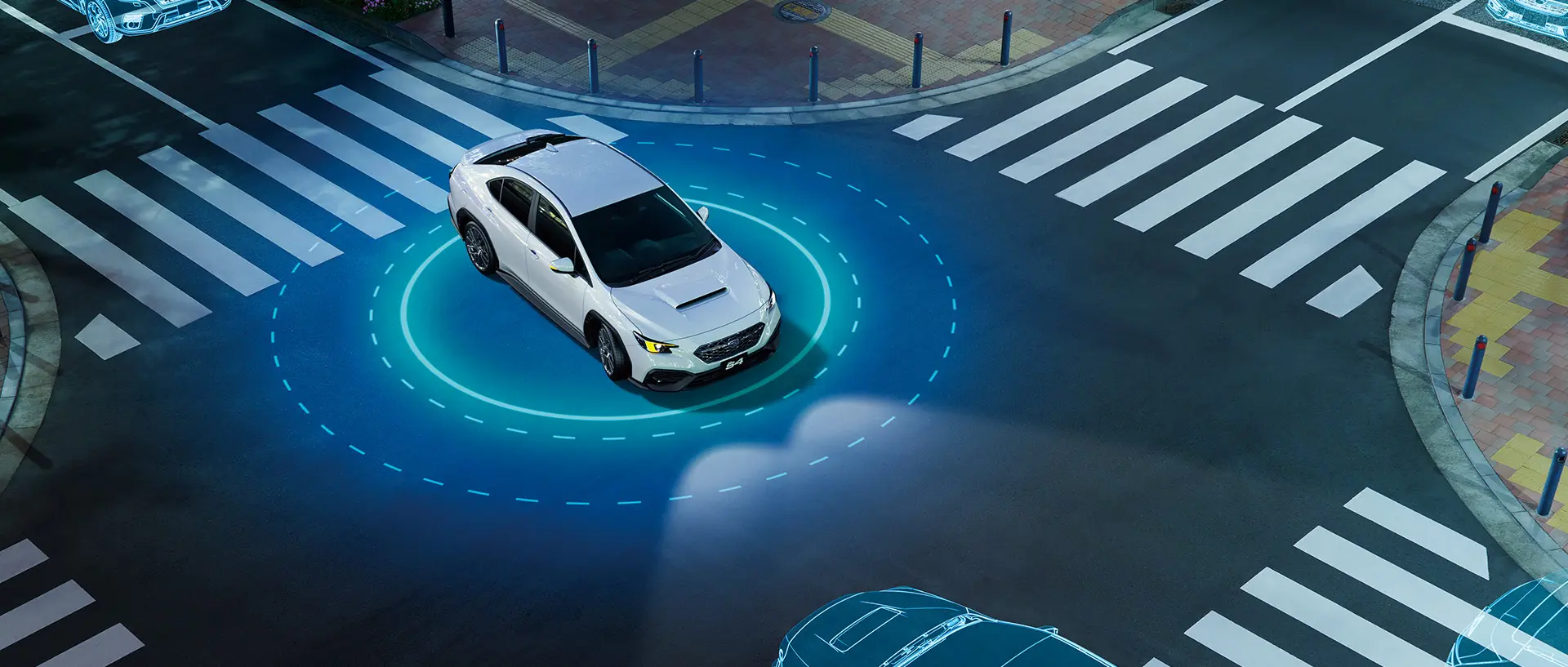 WRX S4　運転支援システム「アイサイト」作動イメージ